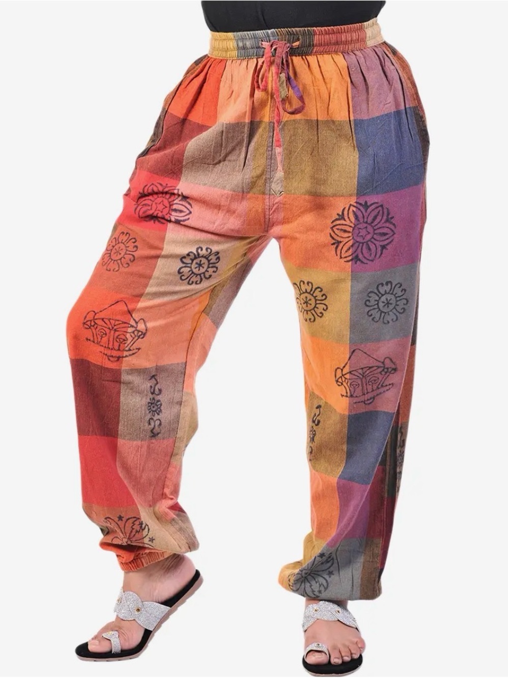 The Collection Royal Cotton Harem Pants Boho Festival Hippie Joggers - Picture 4 of 6